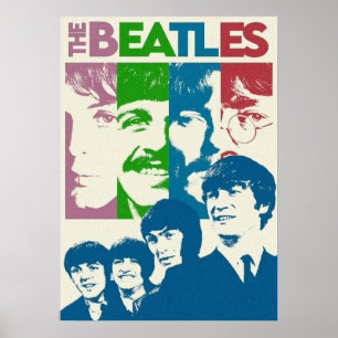 Poster beatles, rock classique, groupe vintage, musique b