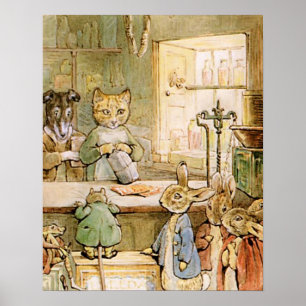 Poster Beatrix Potter Le conte du gingembre et des chaton