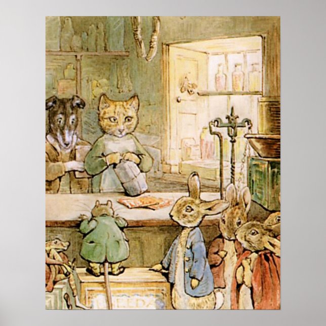 Poster Beatrix Potter Le conte du gingembre et des chaton (Devant)