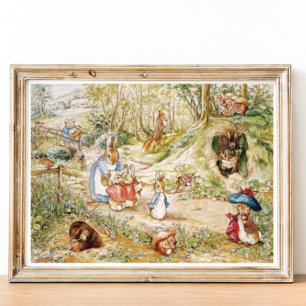Poster Beatrix Potter Peter and Friends Forest Walk