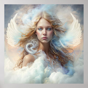 Poster Beau ange dans le ciel
