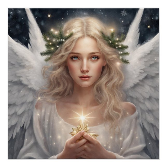 Poster Beau ange de Noël (Devant)