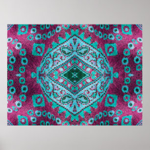 Poster Beau, arabe, arabe, arabique, arabique, tissu arab