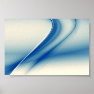 Poster Beau bleu abstrait