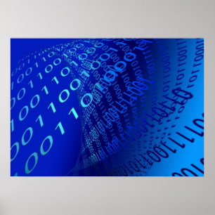 Poster Beau Bleu Binary