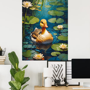 Poster Beau Canard À L'Étang