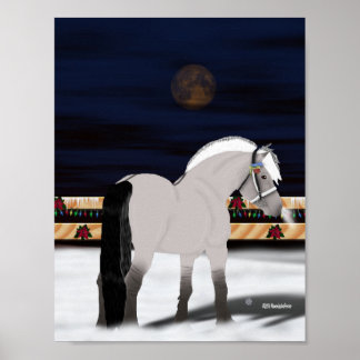 Poster Beau cheval norvégien fjord