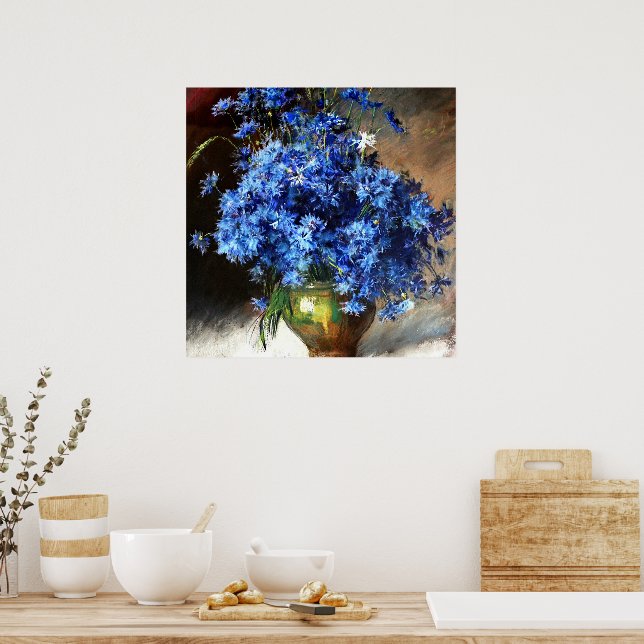 Poster Beau Cornoufleurs Bleues (Cuisine)