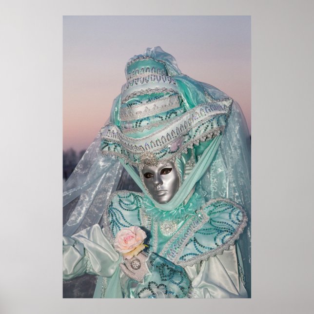 Poster Beau costume de Carnaval, Venise (Devant)