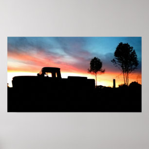 Poster Beau coucher de soleil