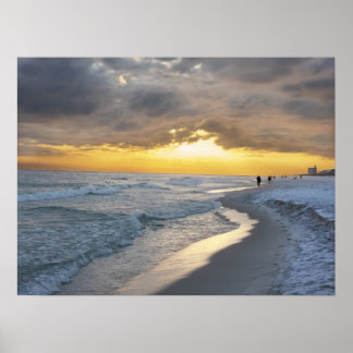 Poster Beau coucher de soleil à Pensacola Beach, Floride