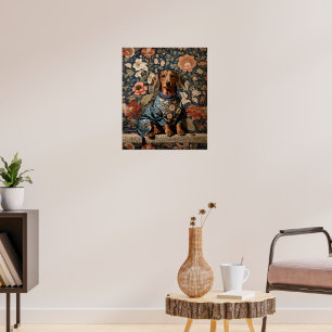 Poster Beau Dachshund Brown   Portrait Dachshund