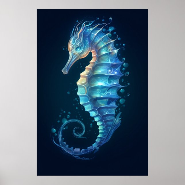 Poster Beau Ethereal Seahorse (Devant)