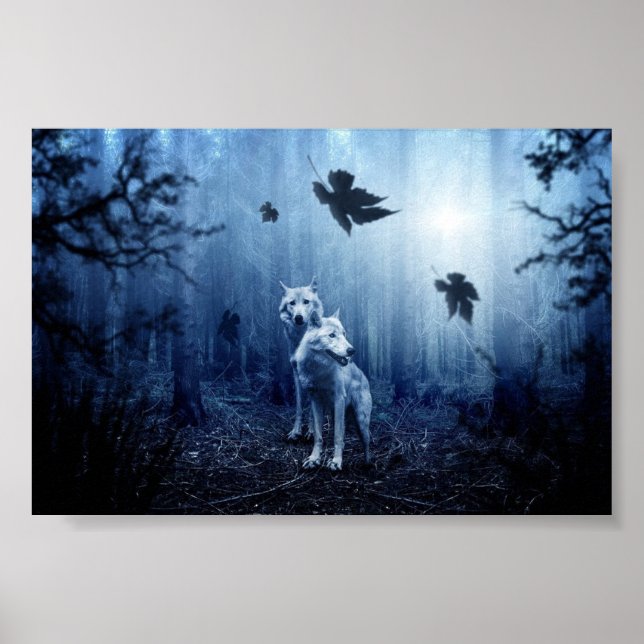 Poster Beau Imaginaire Wolf Wall Art (Devant)