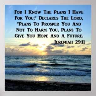 POSTER BEAU JEREMIAH 29:11 SKIES BLEUS