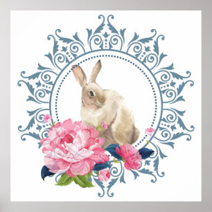 Poster Beau lapin de Pâques