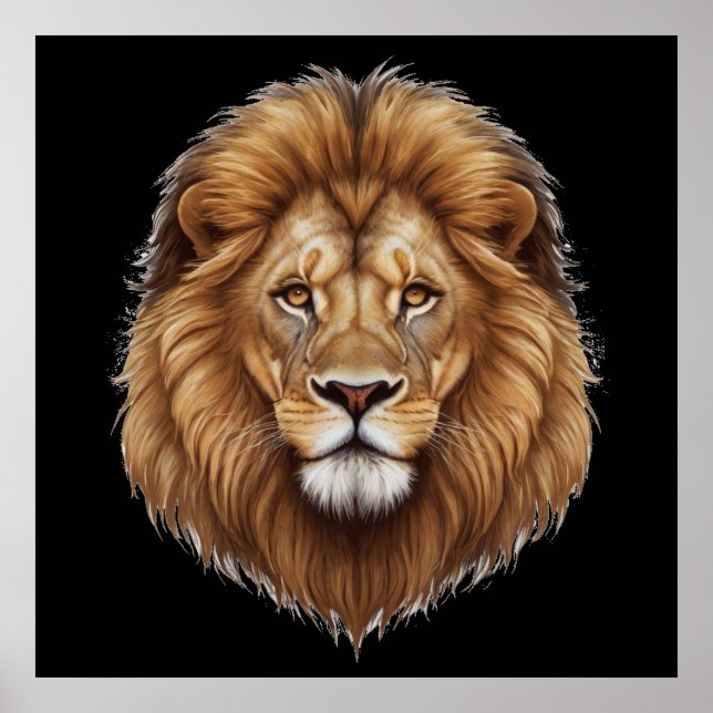 Poster Beau Majestic Wild Homme Lion (Devant)