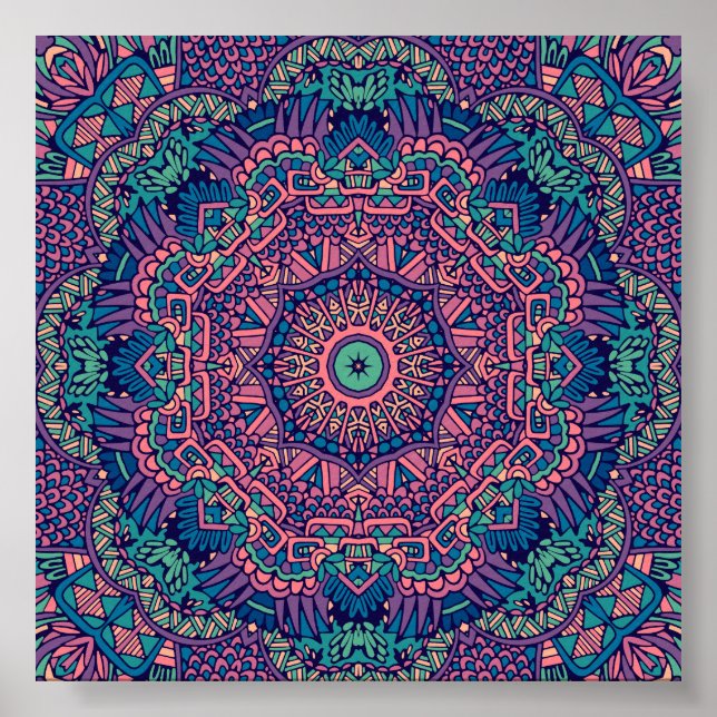 Poster Beau Mandala (Devant)