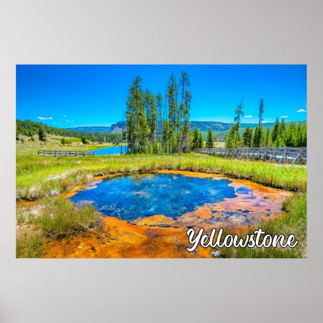 Poster Beau parc national de Yellowstone, États-Unis (Devant)