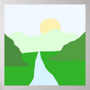 Poster beau paysage art