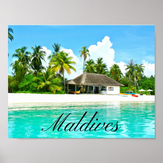 Poster Beau Paysage Des Maldives (Devant)