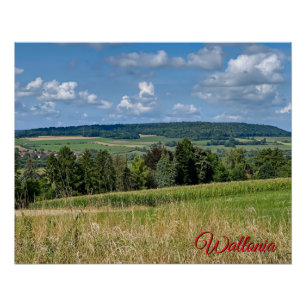 Poster Beau paysage en Wallonie, voyage