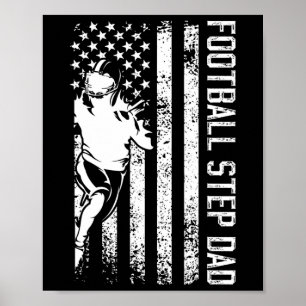 Poster Beau-père de football d'un joueur de football beau