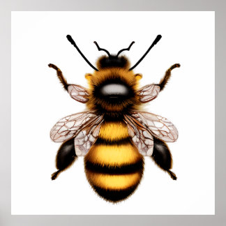 Poster Beau Portrait d'abeille