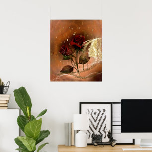 Poster Beau Rose d'automne