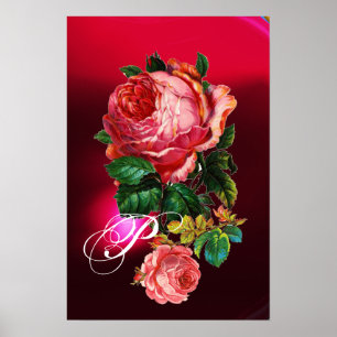 POSTER BEAU ROSE ROSE ROSE MONOGRAM