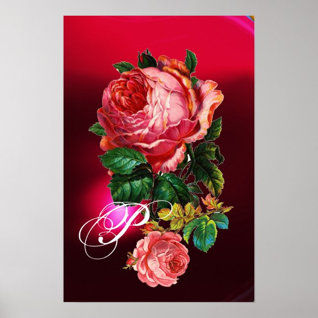 POSTER BEAU ROSE ROSE ROSE MONOGRAM (Devant)