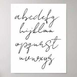 Poster Beau test d'alphabet de police
