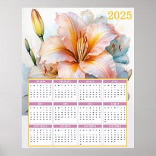 Poster Beau Tiger Lily 2025 Calendrier