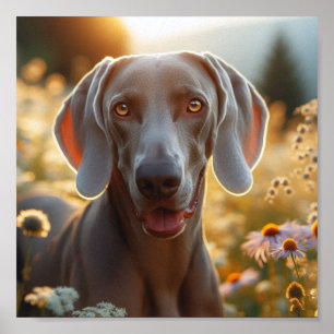 Poster Beau Weimaraner pour Amoureux de les chiens