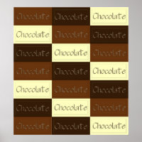 Beaucoup d'affiches sur le chocolat