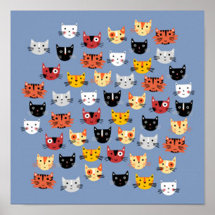 Poster Beaucoup de chats Kitty