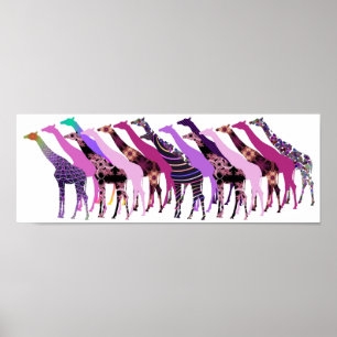 Poster Beaucoup de Giraffes Design 2