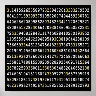 Poster Beaucoup de Pi Jaune 3