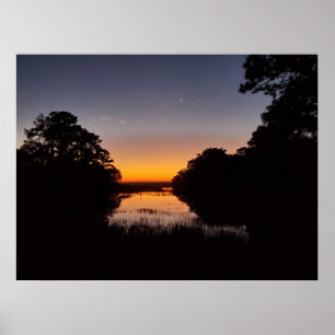 Poster Beaufort Hilton Head South Carolina Marsh Sunset