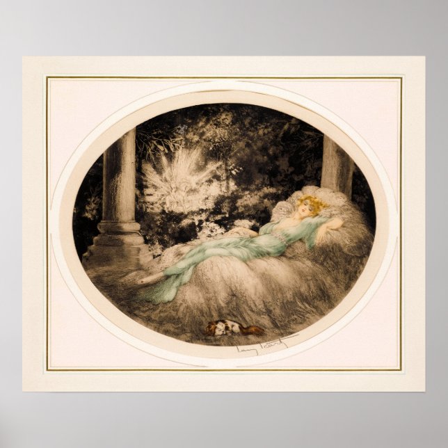Poster Beauté dormante par Louis Icart (Devant)