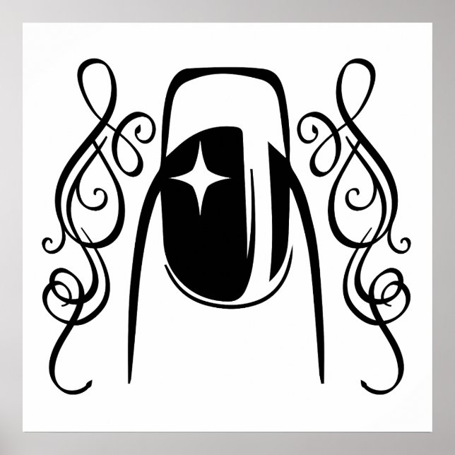 Poster Beauté du design des ongles (Devant)