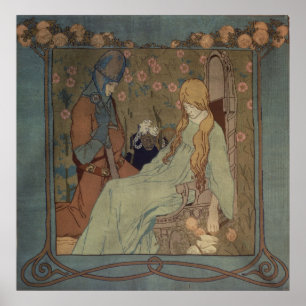 Poster Beauté du sommeil par Heinrich Vogeler.