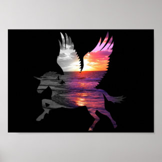 Poster Beauté et licorne