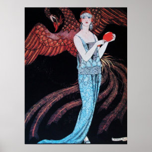 POSTER BEAUTÉ ET PHÉNIX, STYLISTE DE MODE ARTISTE MAQUILL
