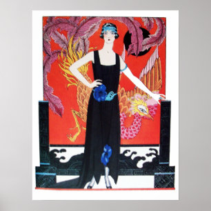 POSTER BEAUTÉ ET PHOENIX, DESIGNER MODE COMPOSÉ ARTISTE