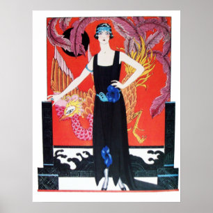 POSTER BEAUTÉ ET PHOENIX, DESIGNER MODE COMPOSÉ ARTISTE