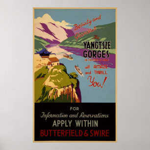 Poster Beauté et splendeur - le Yang Tsé Kiang gorge