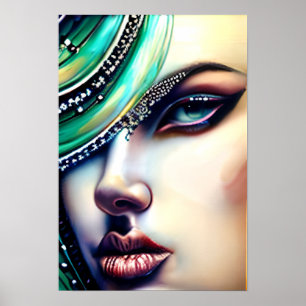 Poster Beauté éthérée Bijoux étincelants