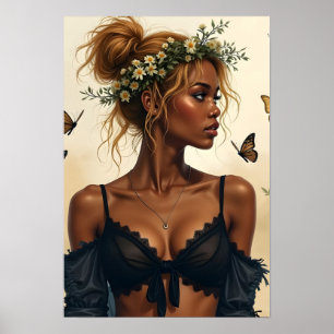 Poster Beauté Éthérée en Fleur