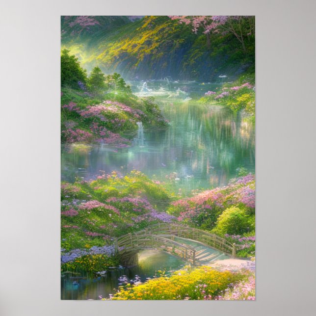 Poster Beauté florissante, Un Jardin De Printemps (Devant)